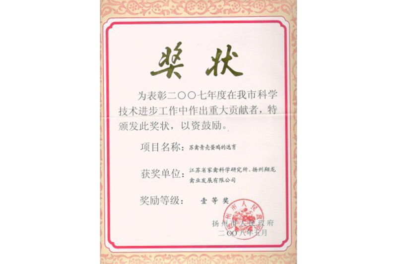 扬州青壳一等奖